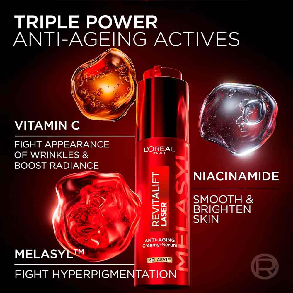L'Oreal Paris Revitalift Triple Laser Anti-Ageing Creamy-Serum 50ml - Image 6
