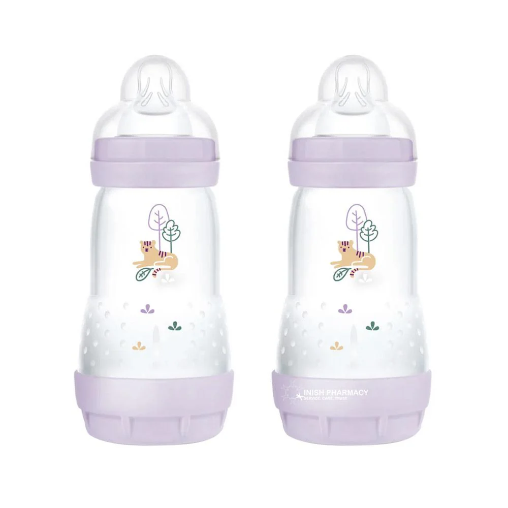 MAM Easy Start Anti-Colic Bottle 160ml 0+Months 2 Pack Lilac