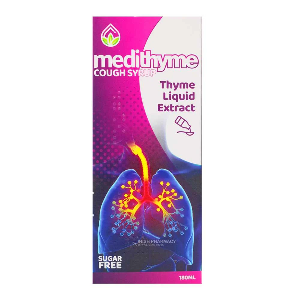 Medithyme Thyme Liquid Extract Sugar Free Cough Syrup 180ml