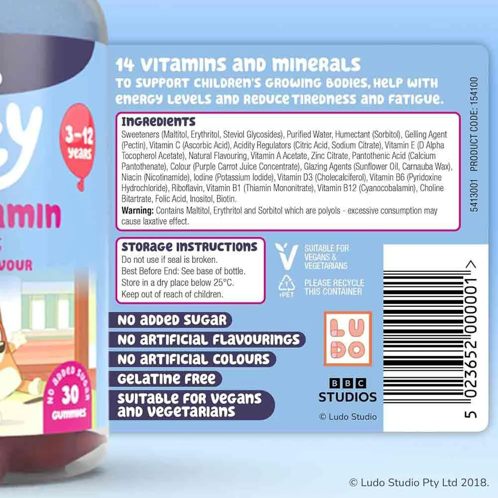 Natures Aid Bluey Multivitamin Gummies 30 Pack - Image 6