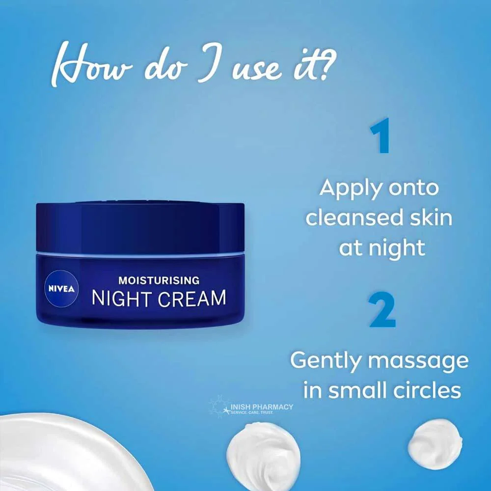 Nivea Moisturising Regenerating Night Cream 50ml - Image 4