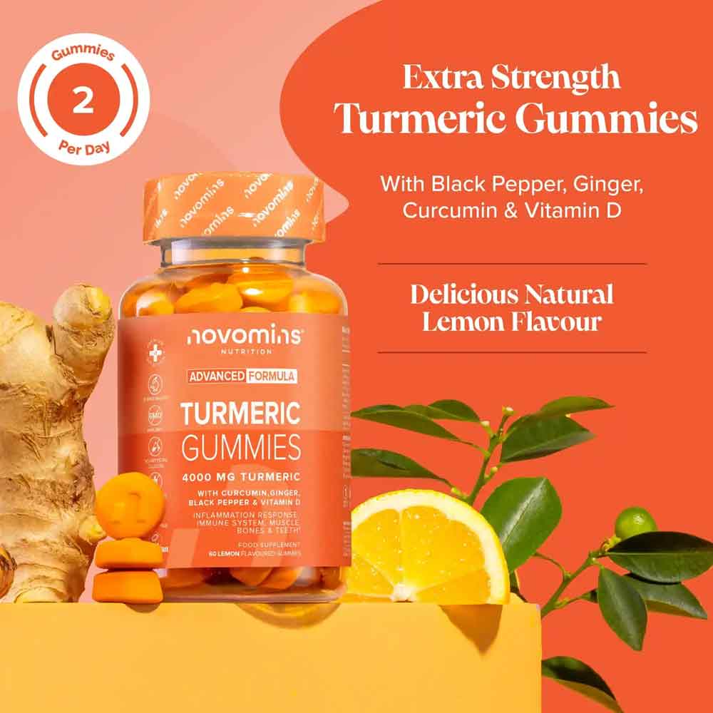 Novomins Nutrition Turmeric 4000mg Gummies 60 Pack - Image 2
