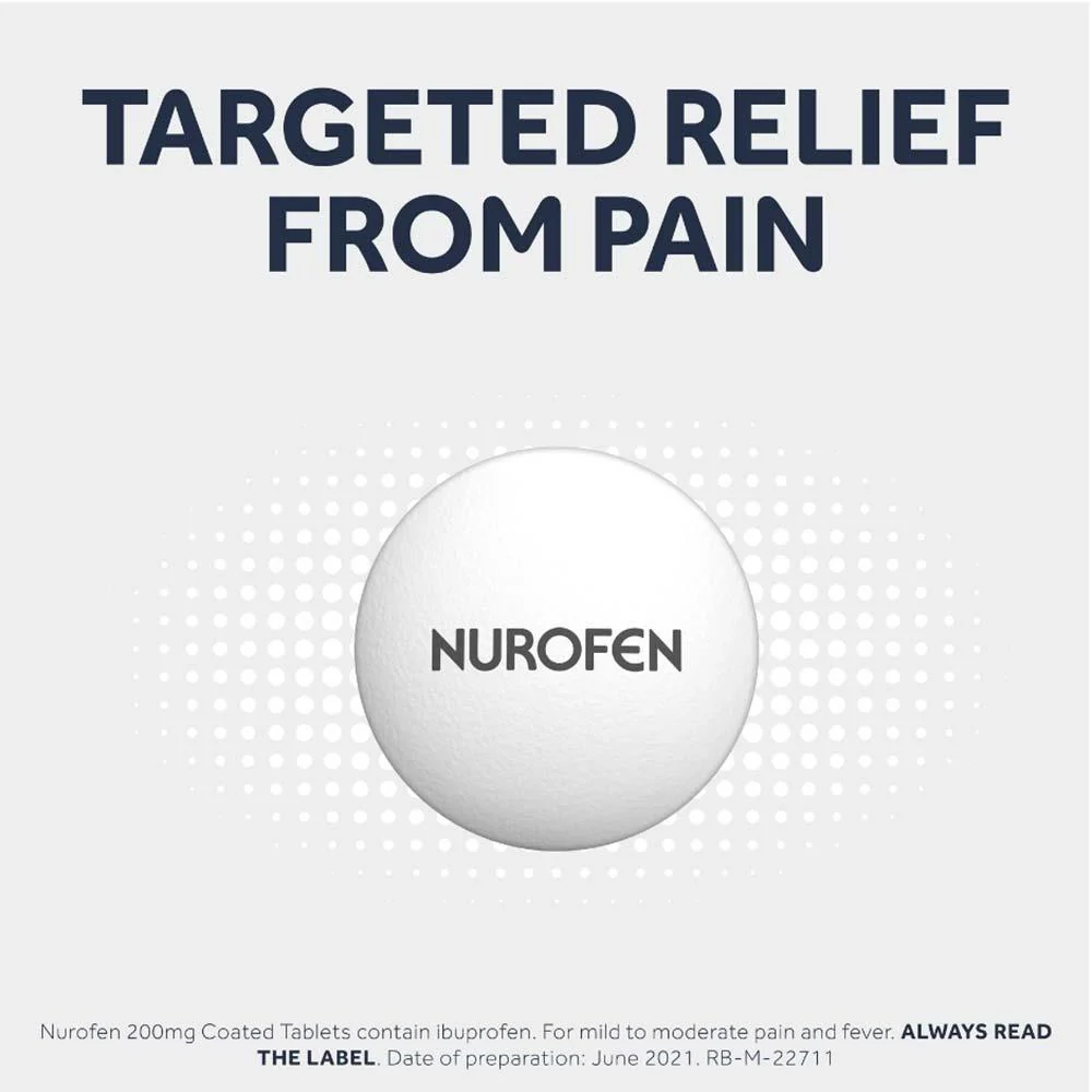 Nurofen Ibuprofen 200mg Coated Tablets - Image 2