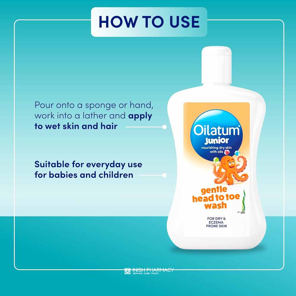 Oilatum Junior Gentle Head To Toe Wash 300ml - Image 2