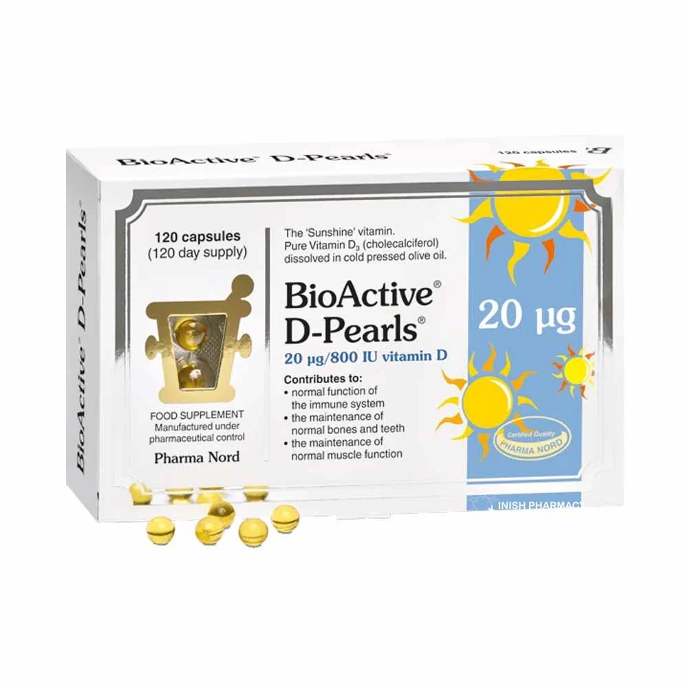 Pharma Nord BioActive D-Pearls 20ug/800iu Vitamin D 120 Capsules