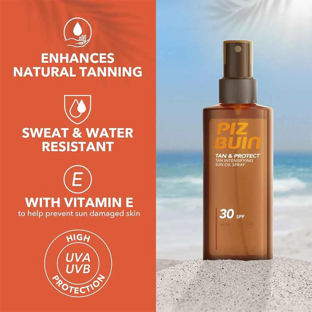 Piz Buin Tan & Protect Sun Oil Spray SPF30 150ml - Image 2