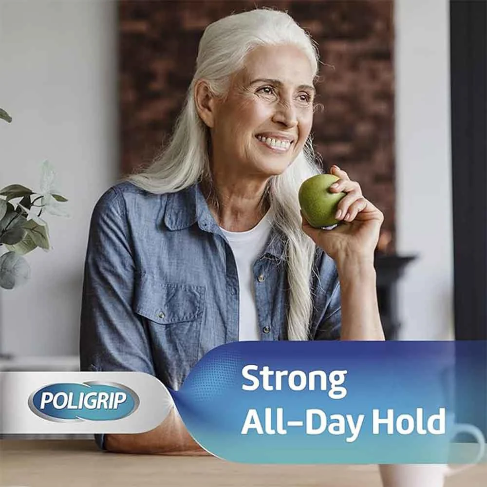 Poligrip Denture Fixative Cream Flavour Free 40g - Image 4