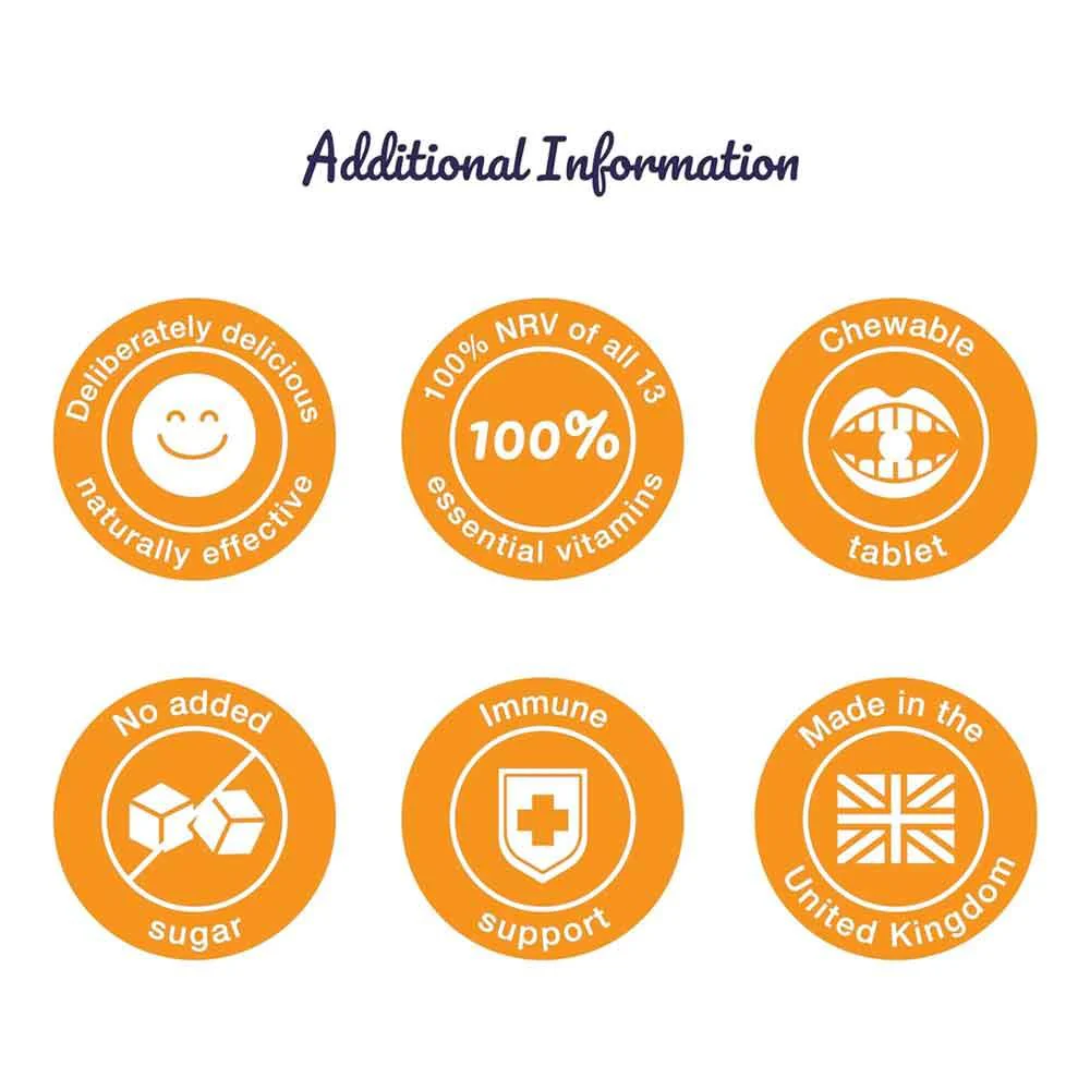 Pro-Ven Vitamins Adult Multivitamin Orange Flavour 60 Chewables - Image 2