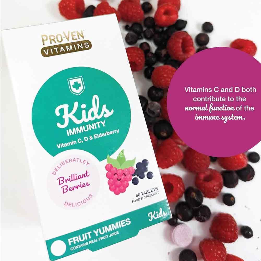 Pro-Ven Vitamins Kids Immunity Mixed Berry Flavour 60 Chewables - Image 5