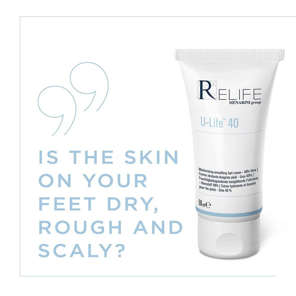 Relife U-Life 40 Moisturising-Smoothing Foot Cream 50ml - Image 2