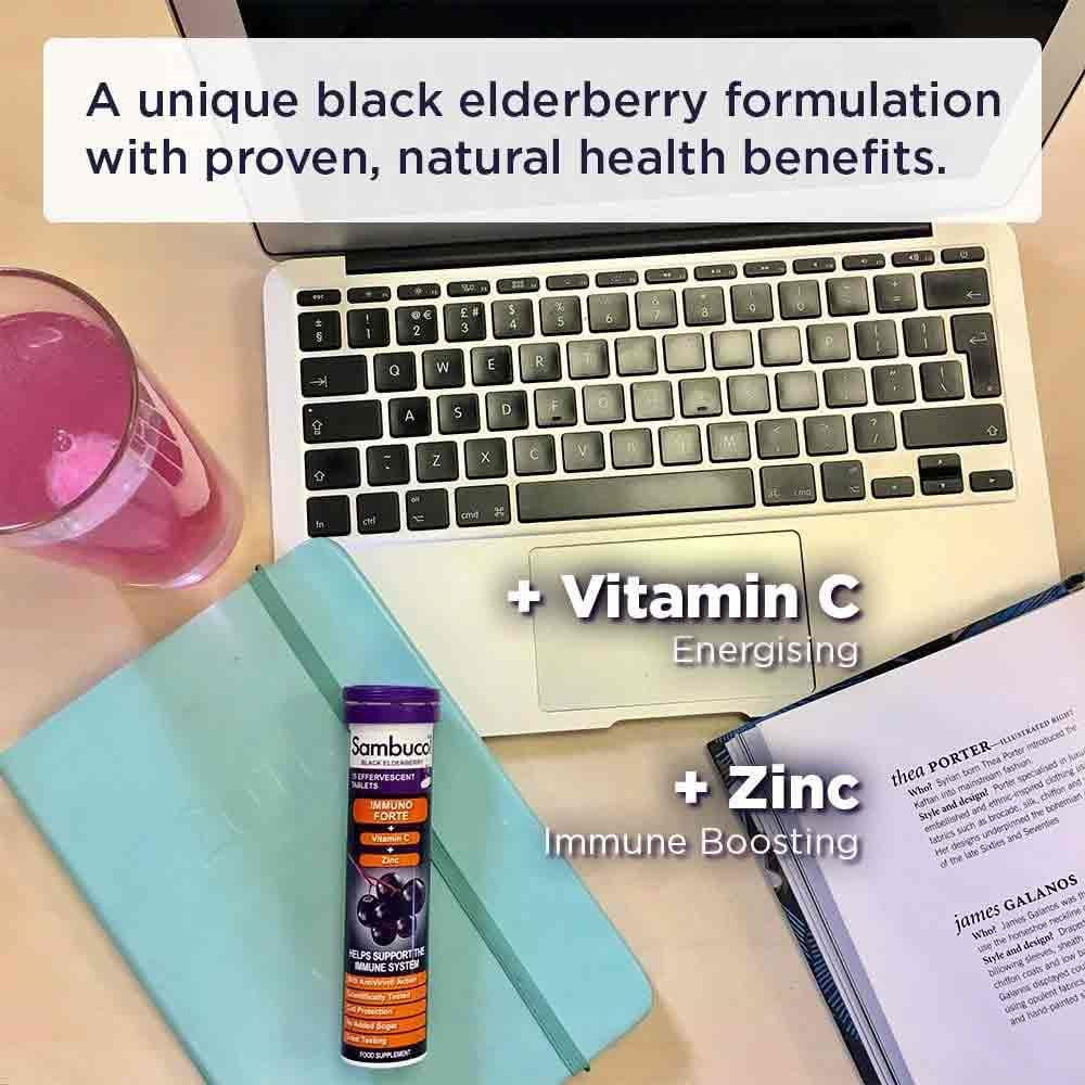 Sambucol Black Elderberry Effervescent Tablets 15 Pack - Image 2