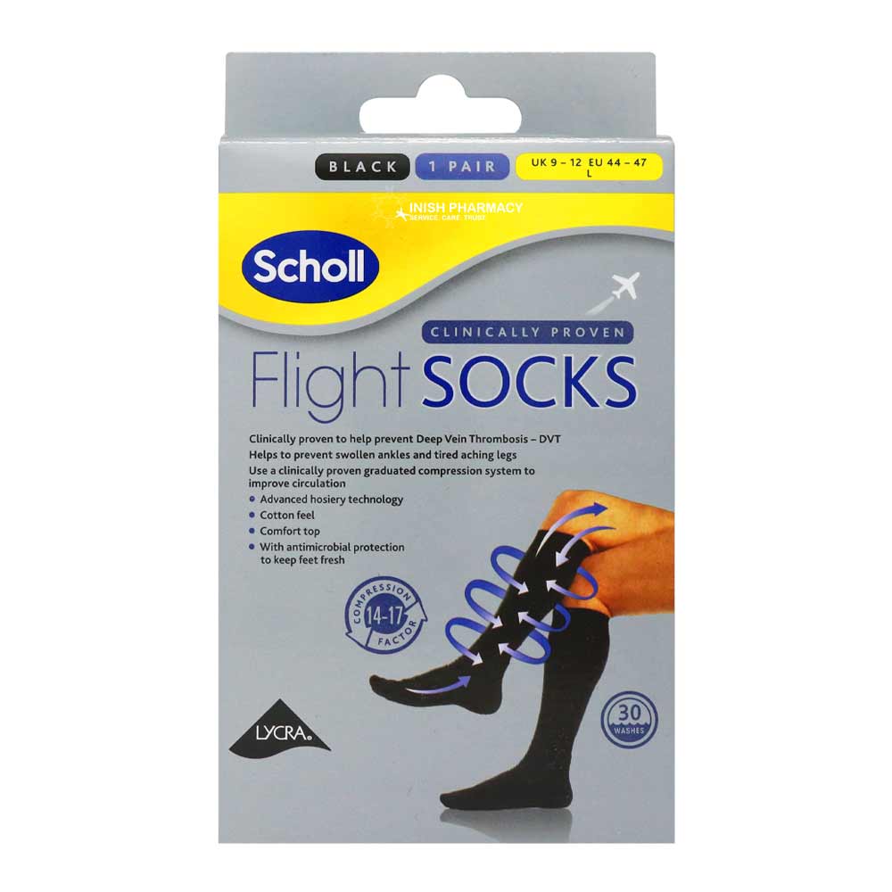 Scholl Flight Socks Black - Image 3