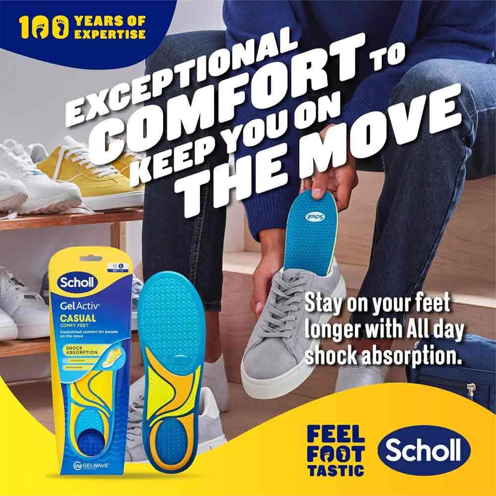 Scholl Gel Activ Casual Insoles 1 Pair - Large - Image 2