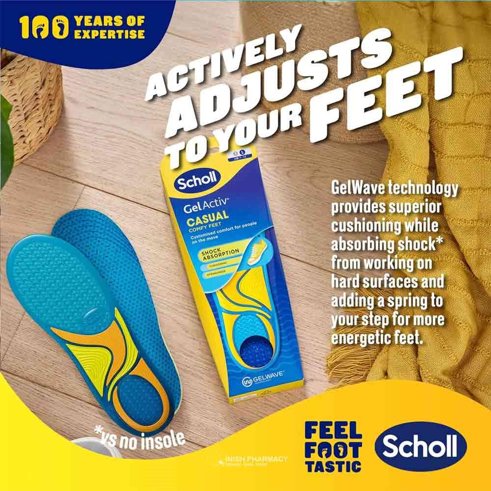 Scholl Gel Activ Casual Insoles 1 Pair - Large - Image 4