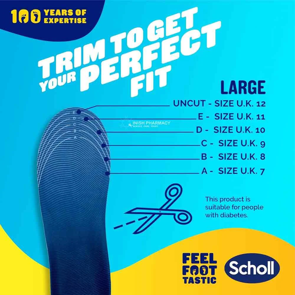 Scholl Gel Activ Formal Insoles 1 Pair - Large