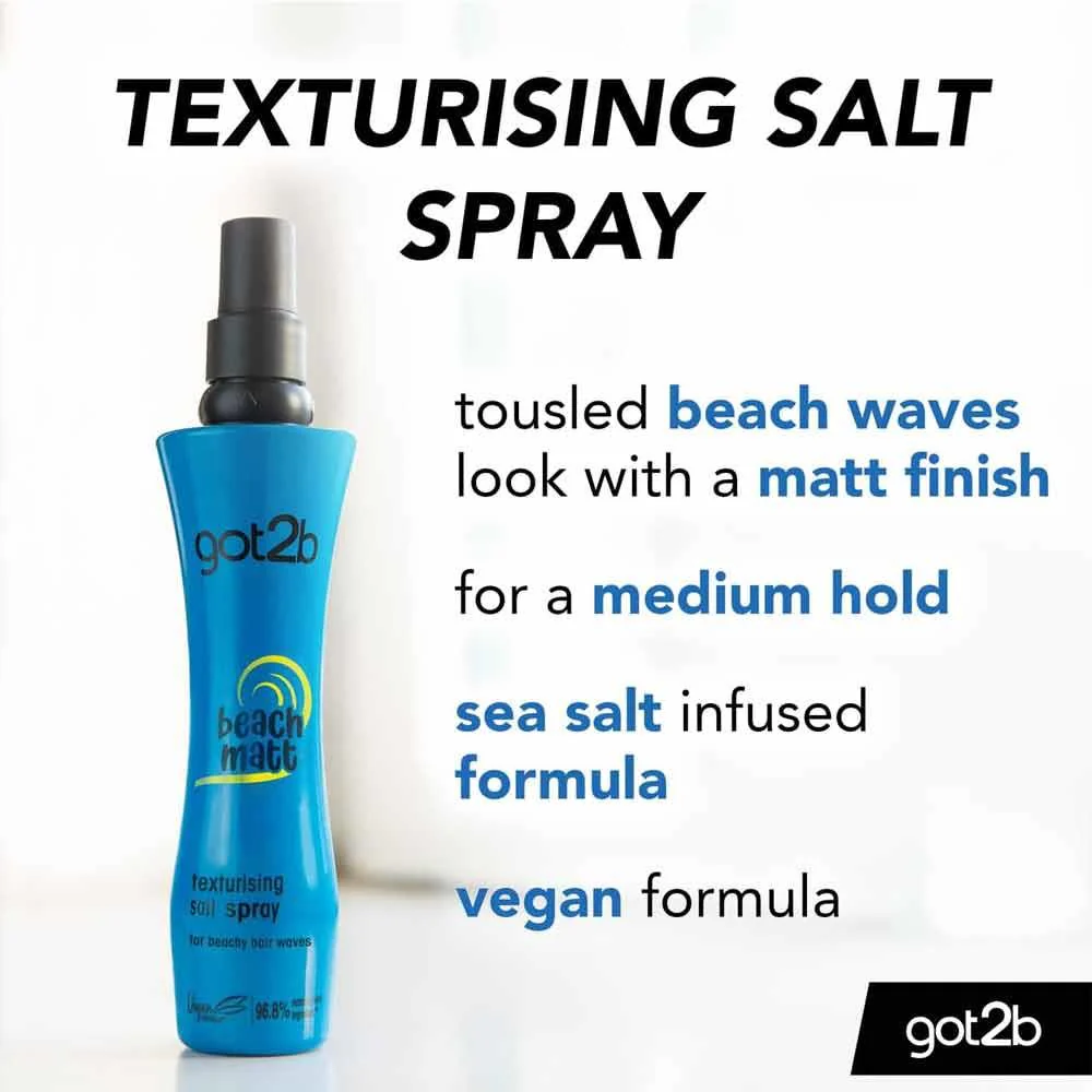 Schwarzkopf Got2b Beach Matt Texturizing Salt Spray 200ml - Image 2