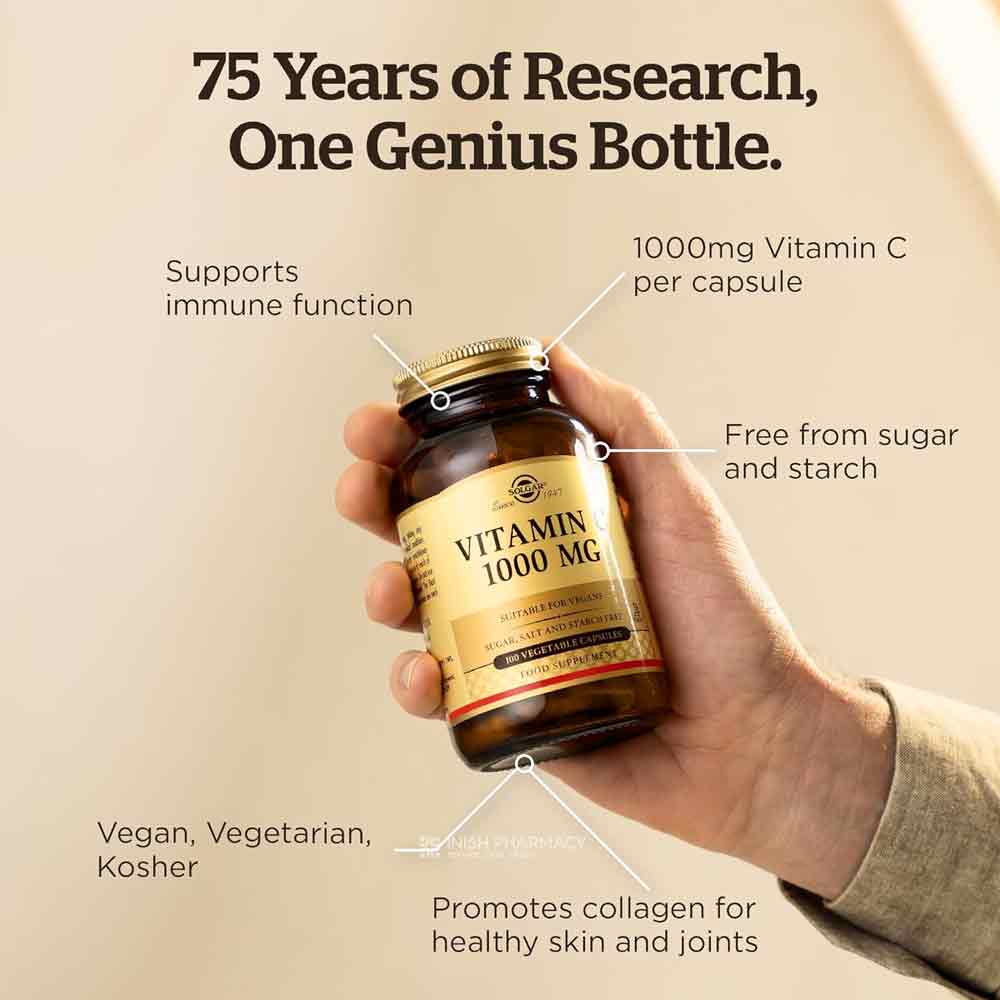 Solgar Vitamin C 1000 MG 100 Capsules - Image 3