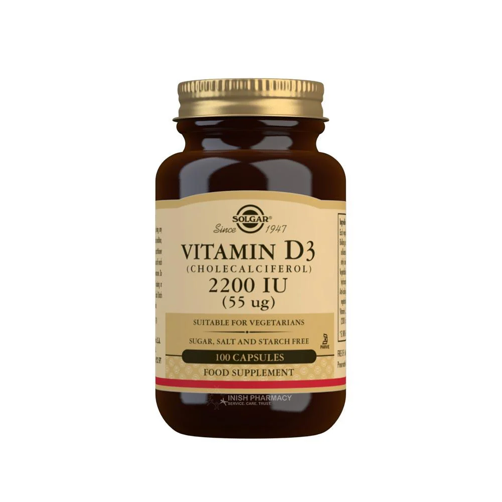 Solgar Vitamin D3 2200 IU 100 Capsules