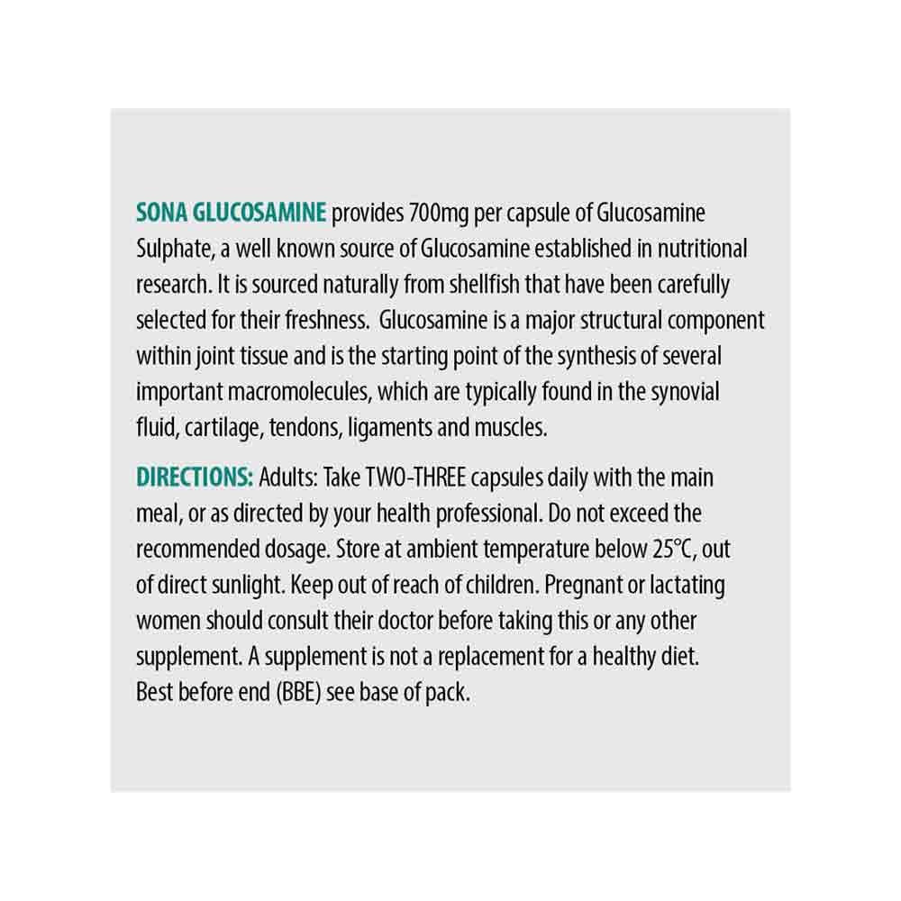 Sona Glucosamine Sulphate 700mg 60 Capsules - Image 3