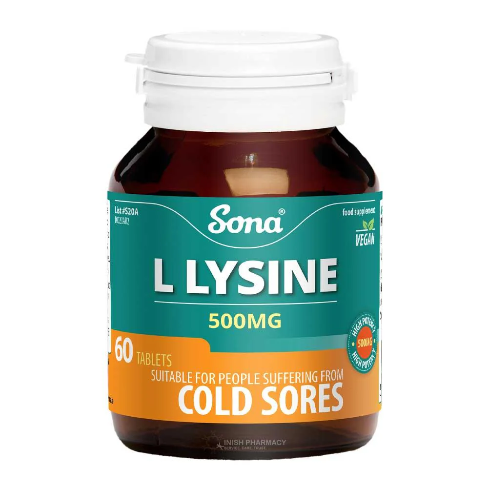 Sona L-Lysine 500mg 60 Tablets