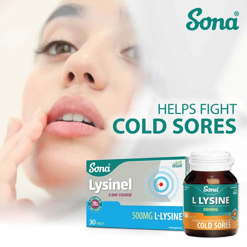 Sona L-Lysine 500mg 60 Tablets - Image 2