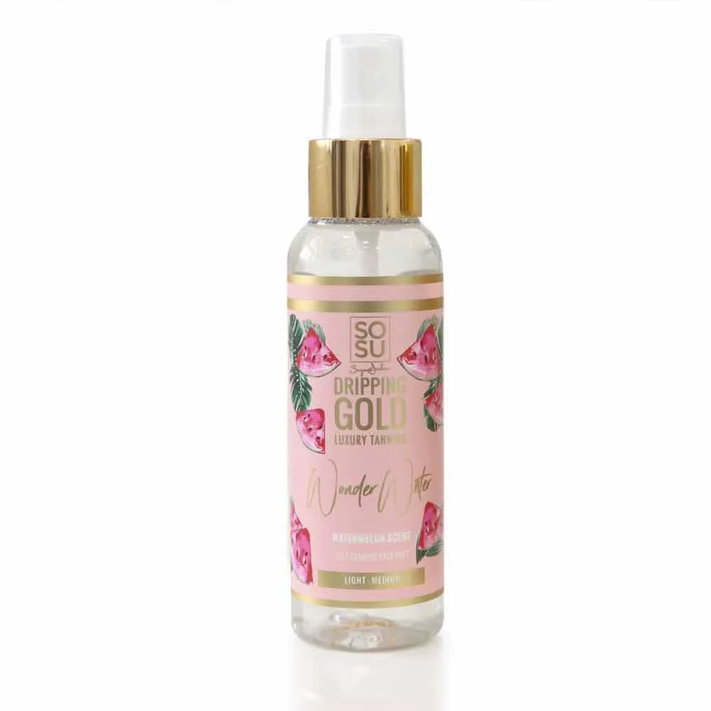 SOSU Wonder Water Self Tanning Face Mist Light Watermelon Scent 100ml