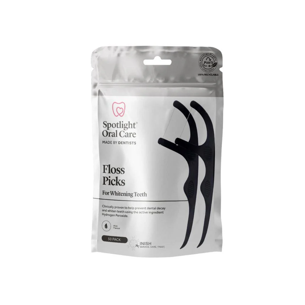 Spotlight Oral Care Floss Picks For Whitening Teeth 50 Pack