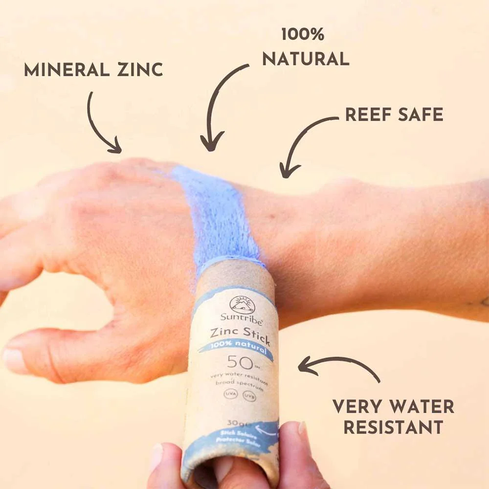 Suntribe Zinc Stick 100% Natural SPF50 - Ocean Blue - Image 6