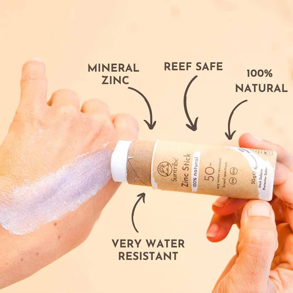 Suntribe Zinc Stick 100% Natural SPF50 - Original White - Image 2