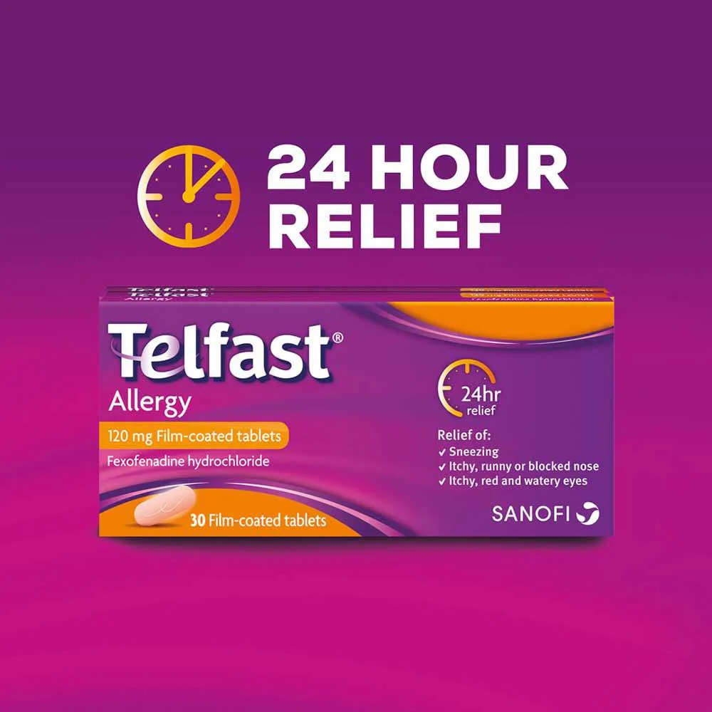 Telfast Allergy 120mg Fexofenadine Tablets 30 Pack - Image 2
