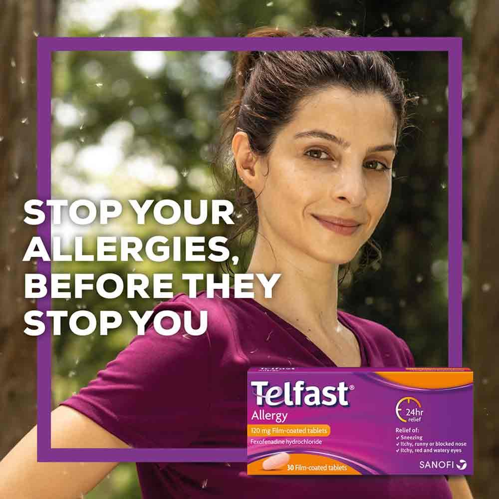 Telfast Allergy 120mg Fexofenadine Tablets 30 Pack - Image 3