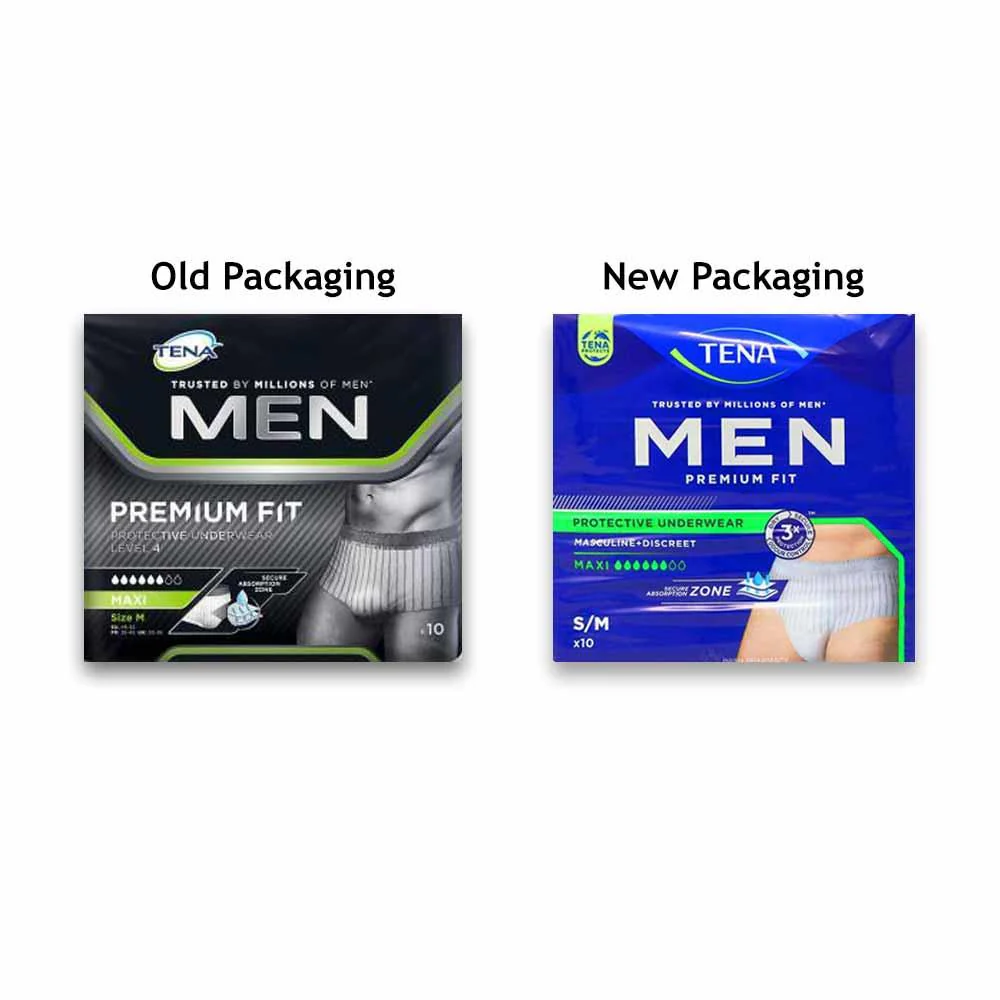Tena Men Premium Fit Protective Underwear Maxi Small - Medium 10 Pack - Image 2