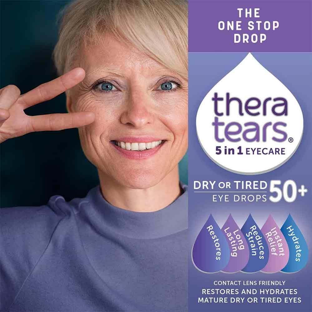Thera Tears Dry or Tired Eye Drops 50+ 10ml - Image 3