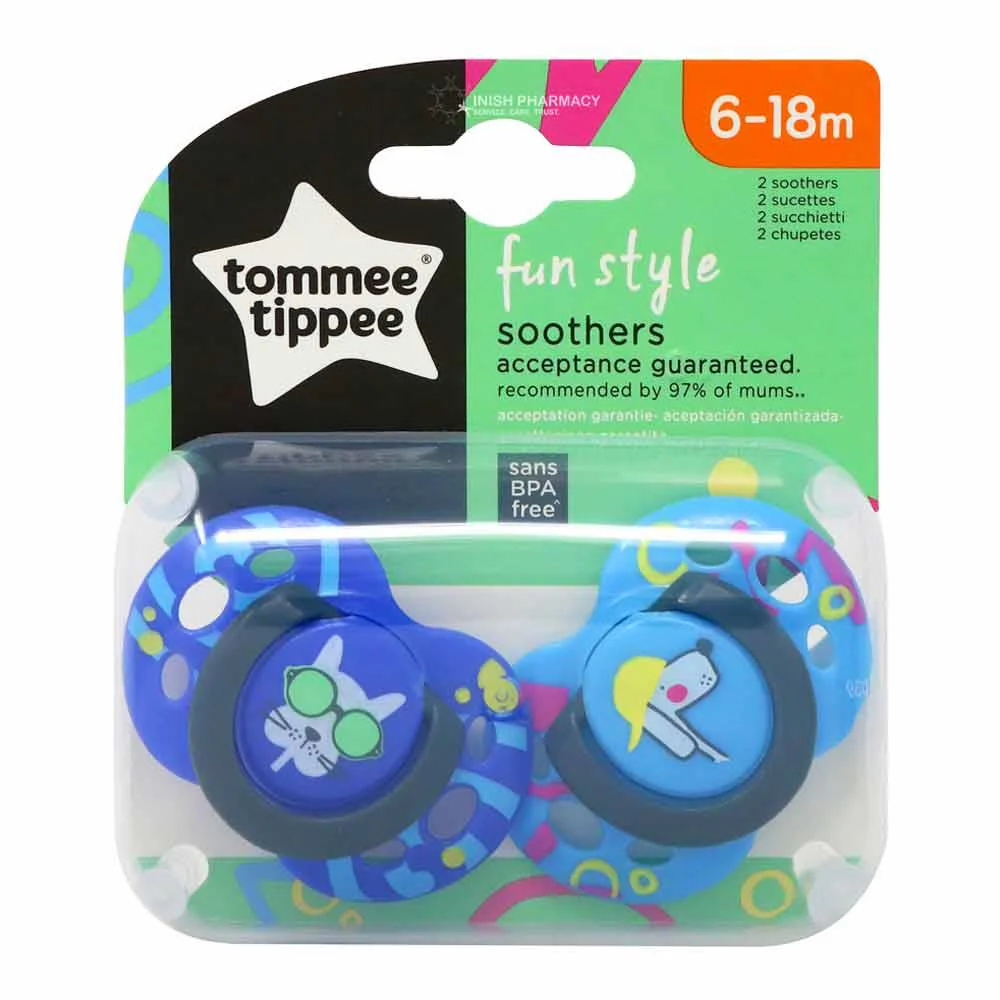 Tommee Tippee Closer To Nature Fun Style Soothers 6-18m