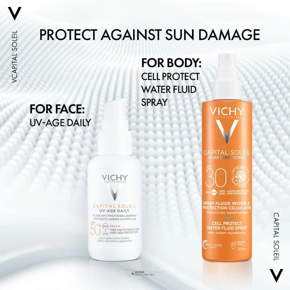 Vichy Capital Soleil Cell Protect SPF30 Water Fluid Spray 200ml - Image 6