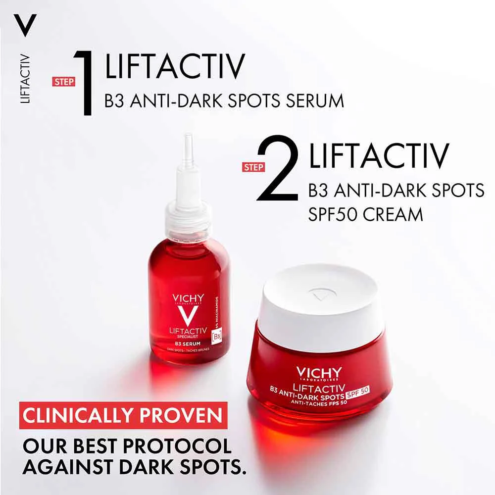 Vichy Liftactiv Niacinamide B3 Anti Dark Spots and Pigmentation Cream SPF50 50ml - Image 5
