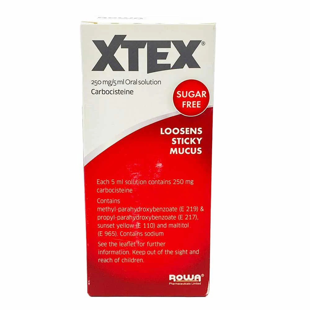 Xtex Carbocisteine 250mg/5ml Oral Solution Sugar Free 200ml - Image 2